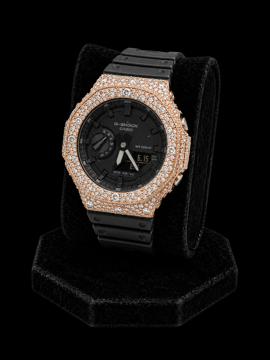 Rose Moissanite G-Shock Watch