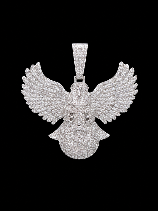 925 Silver VVS GRA Moissanite Money Bag Charm
