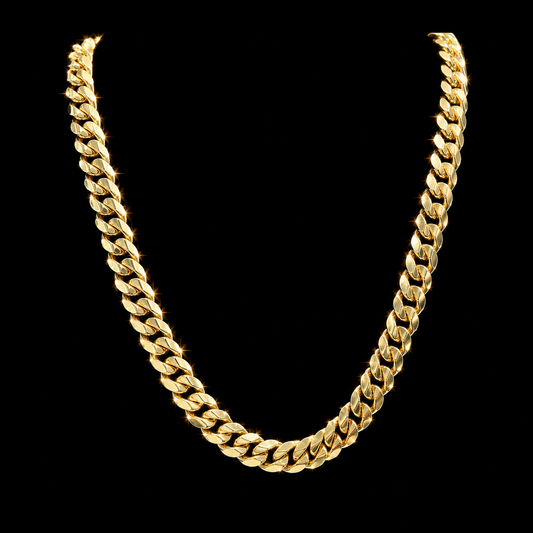 10K Yellow Gold 12mm Cuban Chain