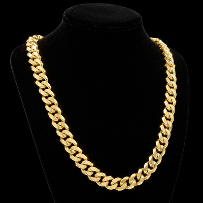 10K Gold 12mm Miami Cuban Monaco Chain