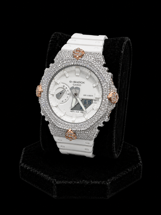925 Silver Two-Tone VVS Moissanite Worldwide Charm