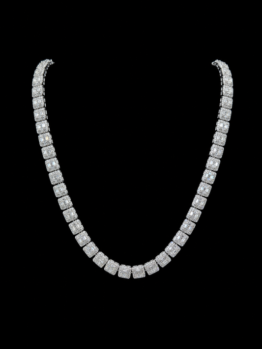 925 Silver VVS GRA Moissanite Baguette Custom Chain
