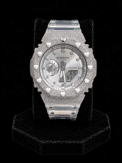 White Moissanite G-Shock Watch
