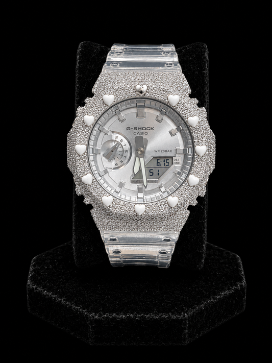 White Moissanite G-Shock Watch