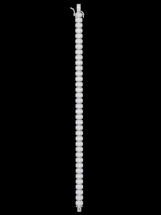 925 Silver Moissanite Baguette Bracelet