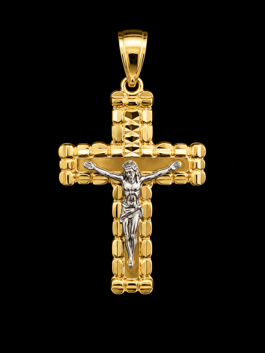 10K Gold Jesus Cross Charm